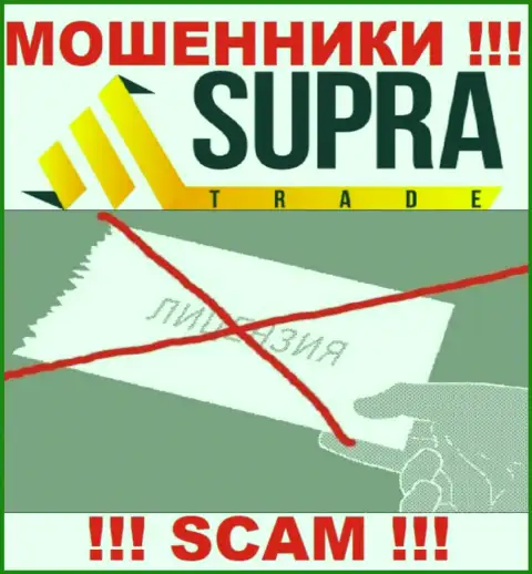 Организация Supra Trade - это МОШЕННИКИ !!! У них на сайте не представлено имфы о лицензии на осуществление их деятельности