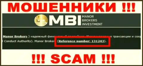 Хоть Manor Brokers Investment и указывают на web-портале лицензию на осуществление деятельности, знайте - они в любом случае МОШЕННИКИ !!!