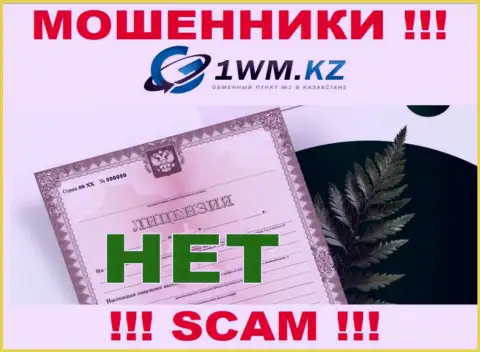 1WM Kz не получили лицензию на ведение бизнеса - это очередные internet мошенники