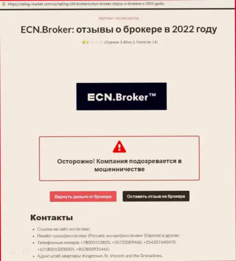 ECNBroker это циничный обман своих клиентов (обзор мошеннических деяний)