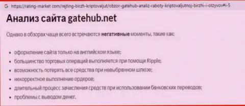 Дилинговый центр рынка криптовалют Gate Hub облапошил очередную жертву, отзыв