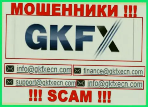 В контактных данных, на веб-ресурсе ворюг GKFX ECN, предложена вот эта почта