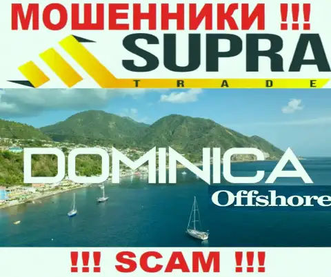 Компания Супра Трейд сливает финансовые активы людей, зарегистрировавшись в оффшорной зоне - Dominica