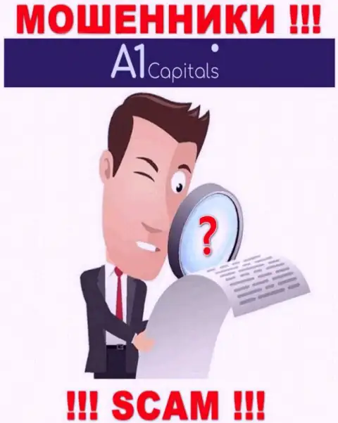 A1 Capitals не удалось оформить лицензию, так как не нужна она данным internet махинаторам