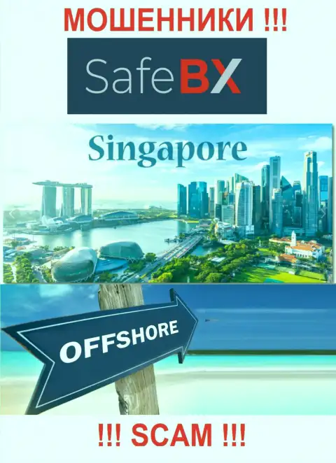 Singapore - оффшорное место регистрации ворюг SafeBX, показанное на их информационном портале