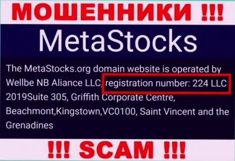Рег. номер компании MetaStocks - 224 LLC 2019