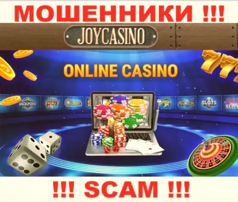 Область деятельности JoyCasino Com: Интернет казино - хороший доход для интернет мошенников