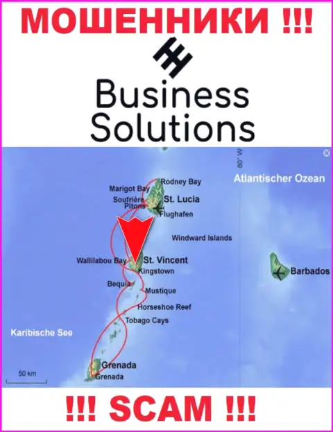 БизнесСолюшнс намеренно находятся в оффшоре на территории Кингстаун, Сент-Винсент и Гренадины - это МОШЕННИКИ !