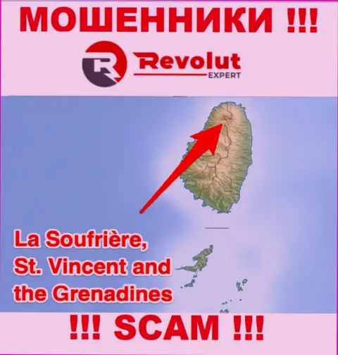 Компания RevolutExpert Ltd - это интернет шулера, пустили корни на территории St. Vincent and the Grenadines, а это офшорная зона