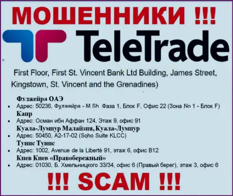 За грабеж клиентов интернет обманщикам TeleTrade точно ничего не будет, так как они засели в офшоре: 50236, Fujairah - M.Sh. Phase 1, Block F, Office 22 (Zone No. 1 - Block F)