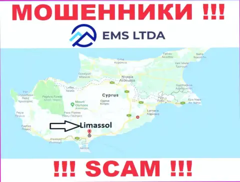 Мошенники EMSLTDA находятся на офшорной территории - Limassol, Cyprus