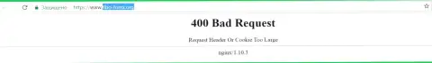 Официальный портал биржевого брокера Фибо-Форекс некоторое количество суток заблокирован и выдает - 400 Bad Request